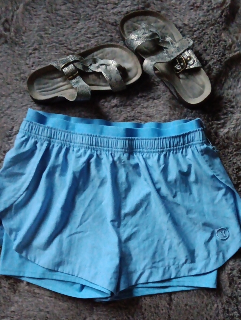 Vuori Light Blue Women's Athletic Shorts